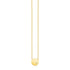 14k Yellow Gold Necklace with Polished Round Pendant with Diamond by Bids.com