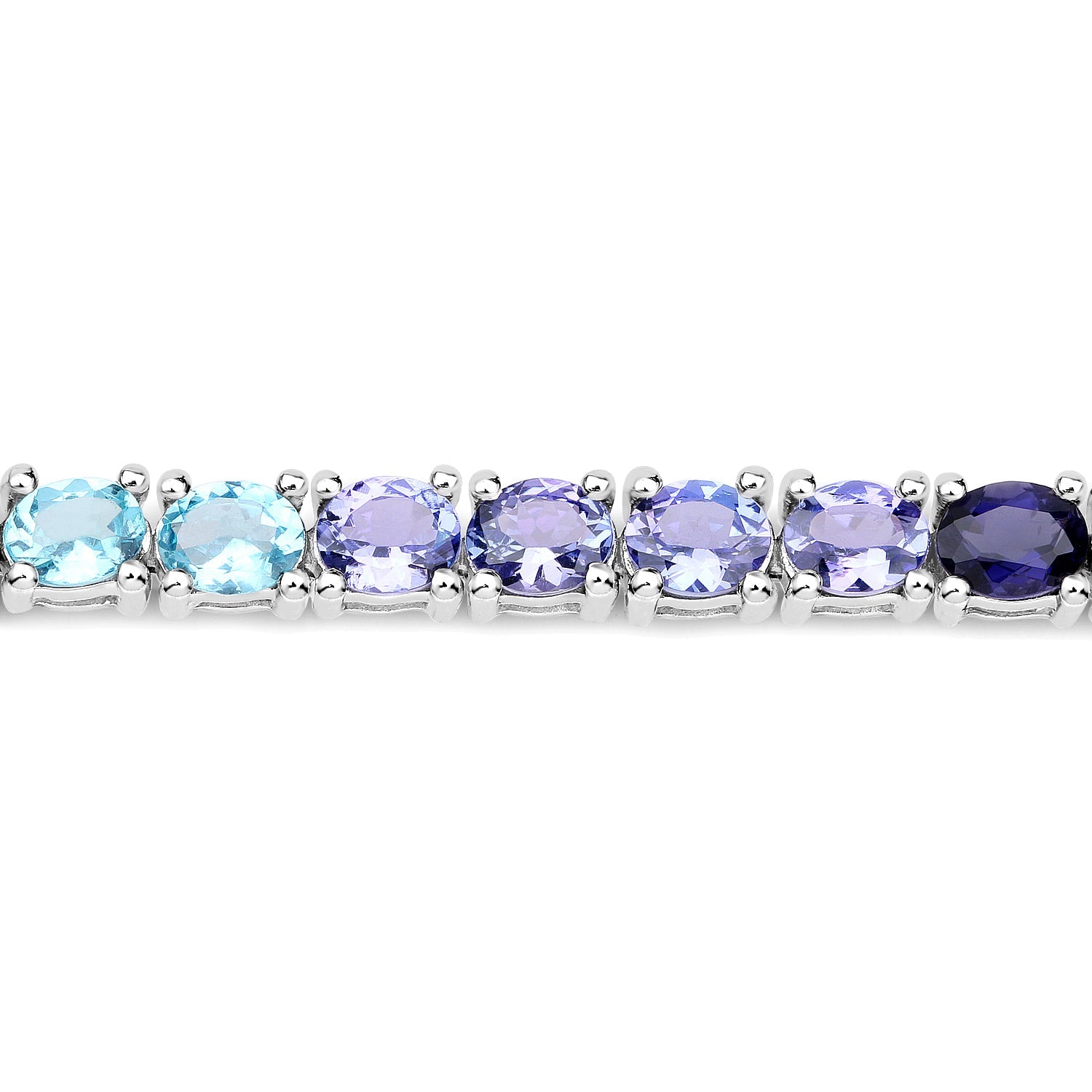12.04 Carat Genuine Multi Stone .925 Sterling Silver Bracelet by Bids.com