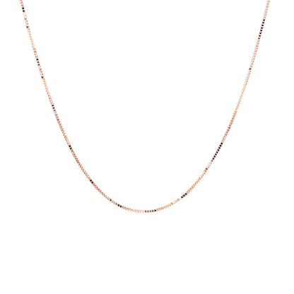 14k Rose Gold Classic Box Chain 0.4mm by Bids.com