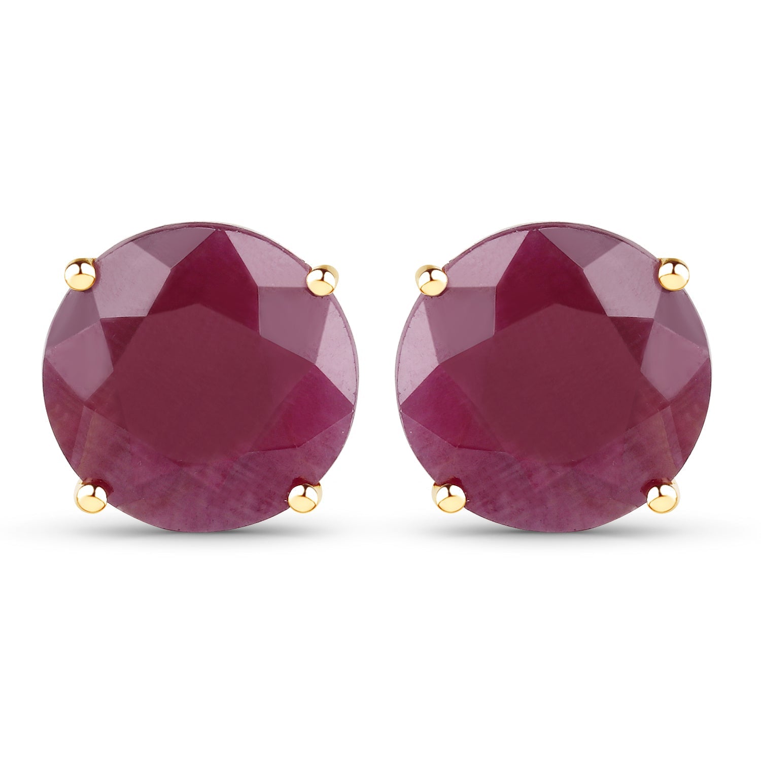 7.40 Carat Genuine Ruby 14K Yellow Gold Earrings by Bids.com