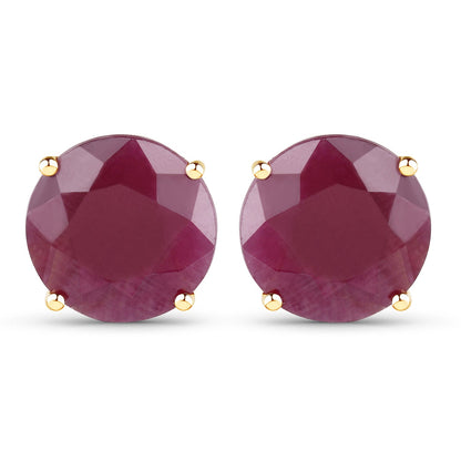 7.40 Carat Genuine Ruby 14K Yellow Gold Earrings by Bids.com