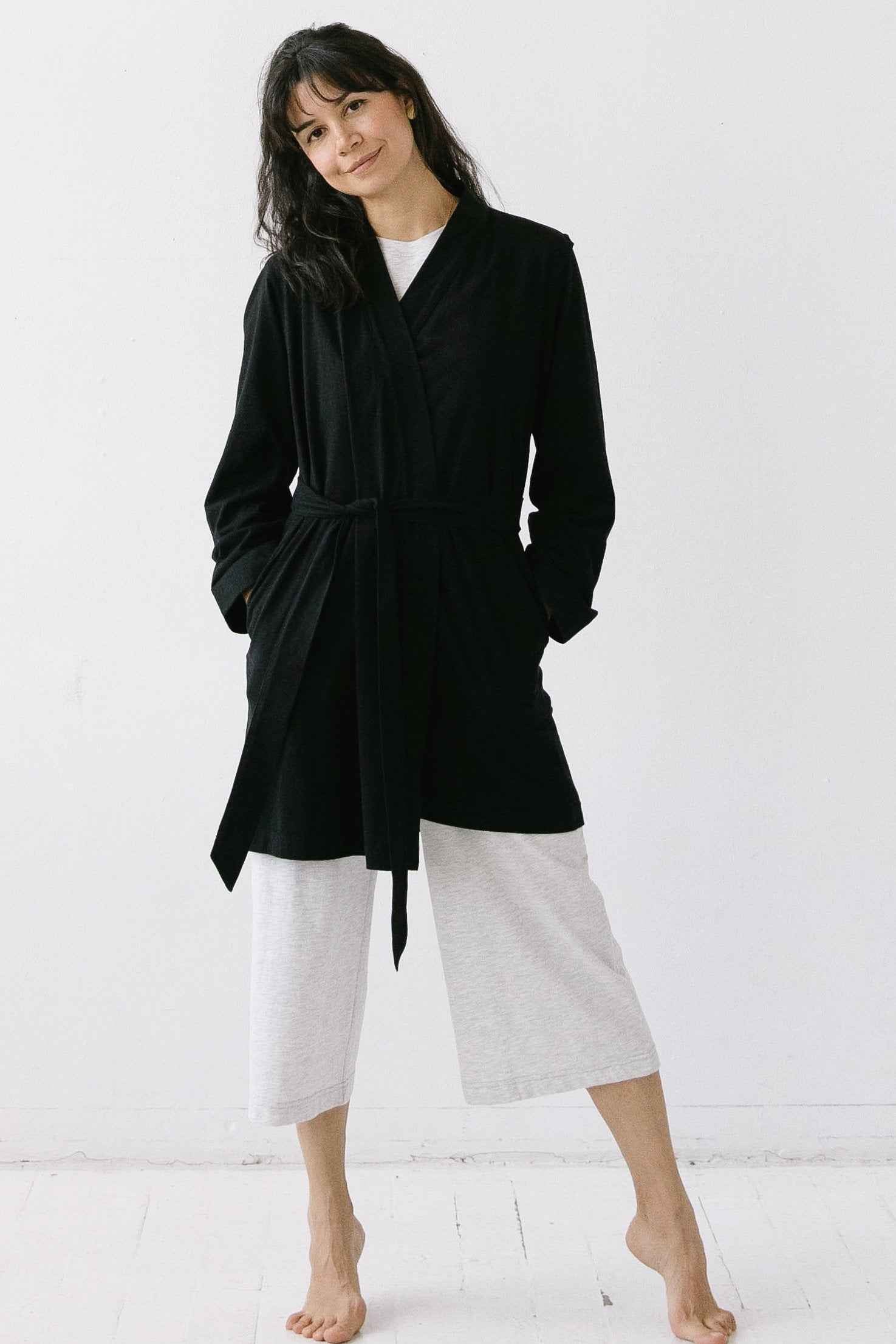 Short Travel Robe in Pima Cotton - accessories