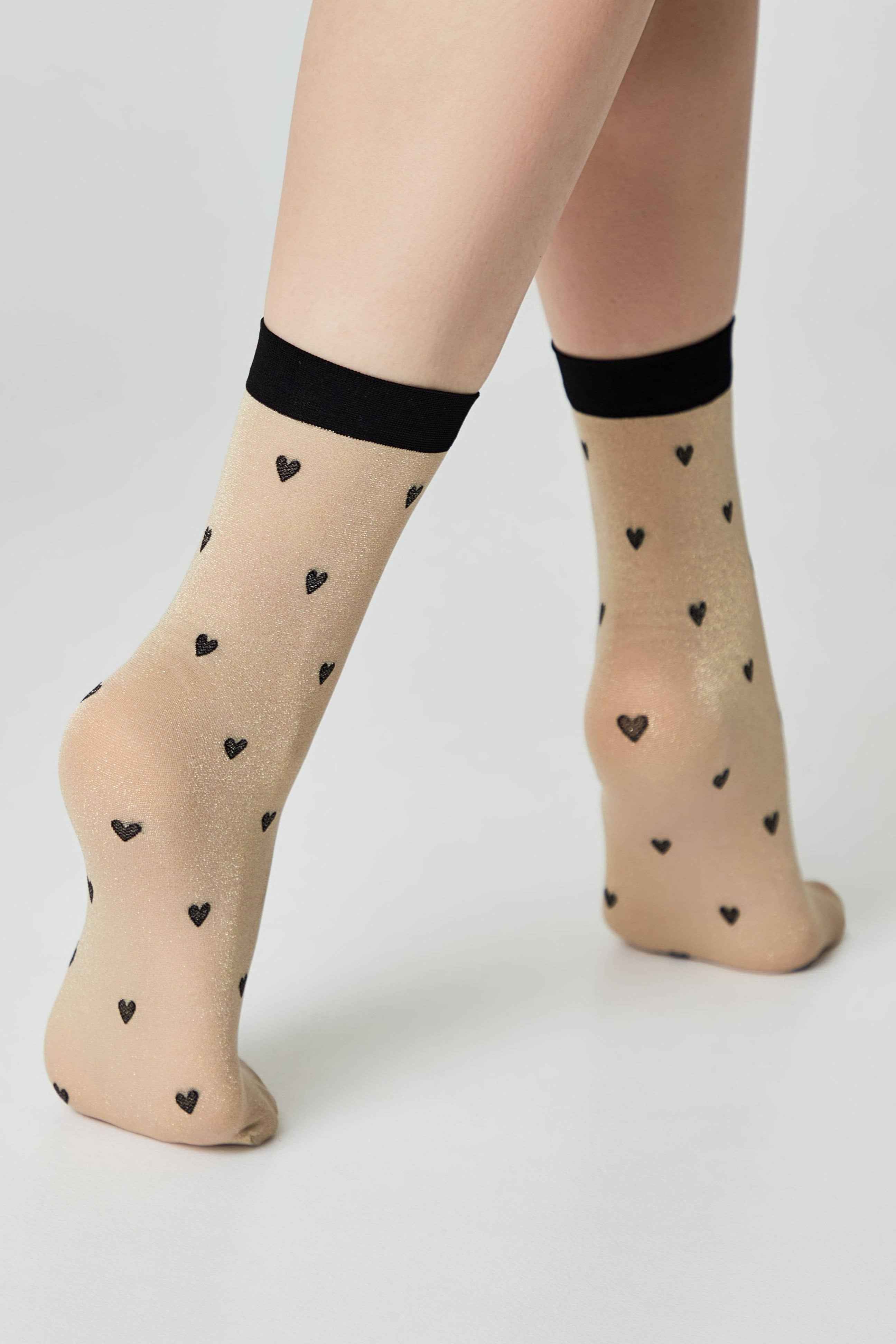 Shimmering Socks Conte Fantasy - "Hearts" Designs