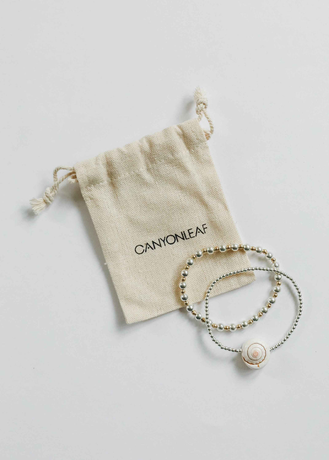 Sterling Silver + Sea Shell || Beaded Anklet or Bracelet