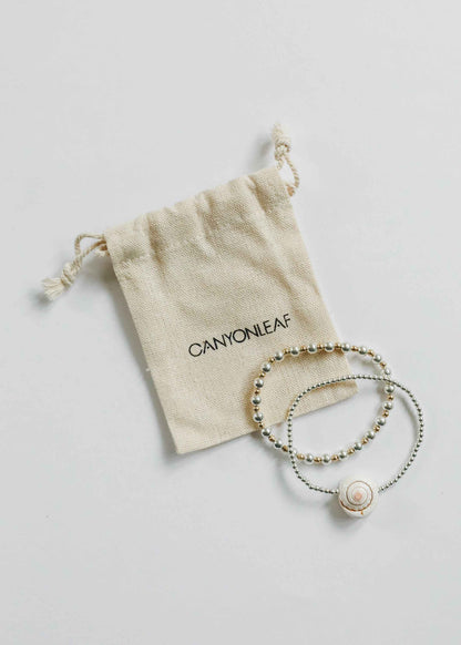 Sterling Silver + 14k Gold Filled Sun || Beaded Bracelet