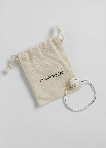 Sterling Silver + Sea Shell || Beaded Anklet or Bracelet