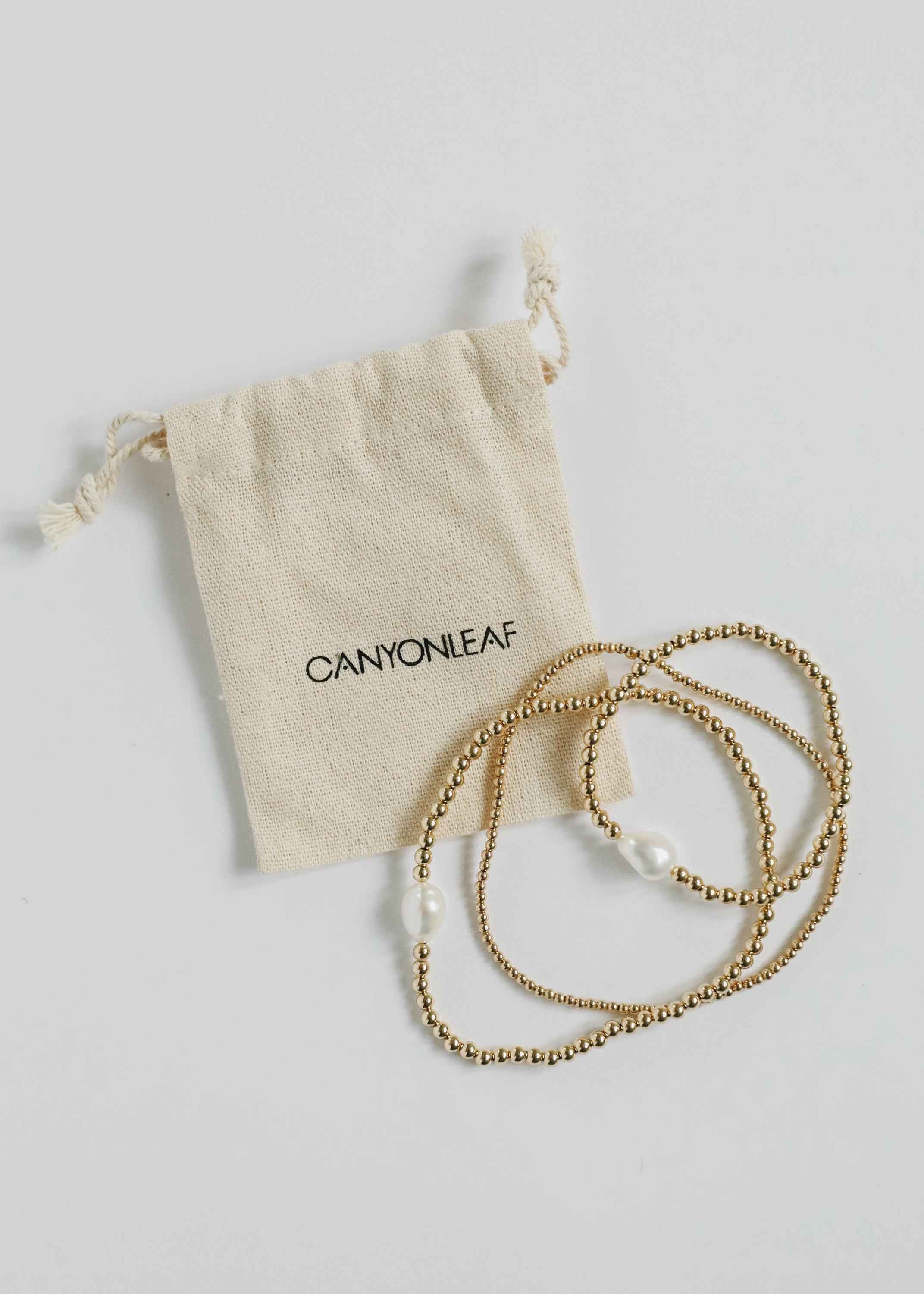 14K Gold Filled || Beaded Stretch Anklet
