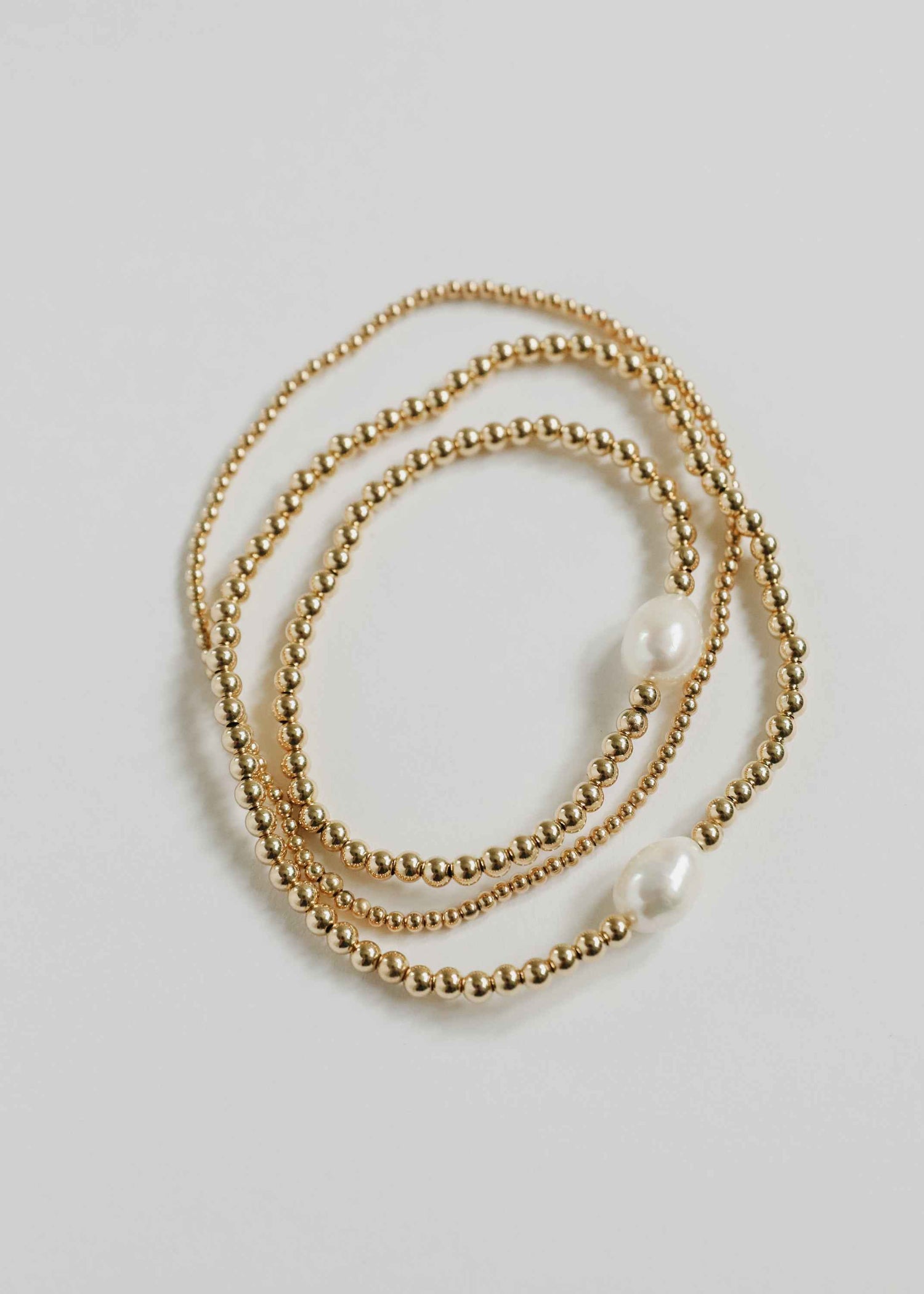 Natural Pearl + 14k Gold Filled Beaded || Anklet or Bracelet