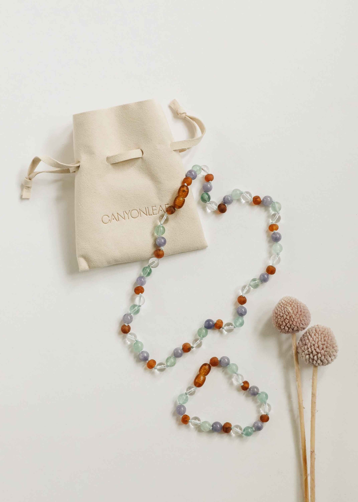 Baltic Sea Amber + Natural Gemstone || Anklet or Bracelet