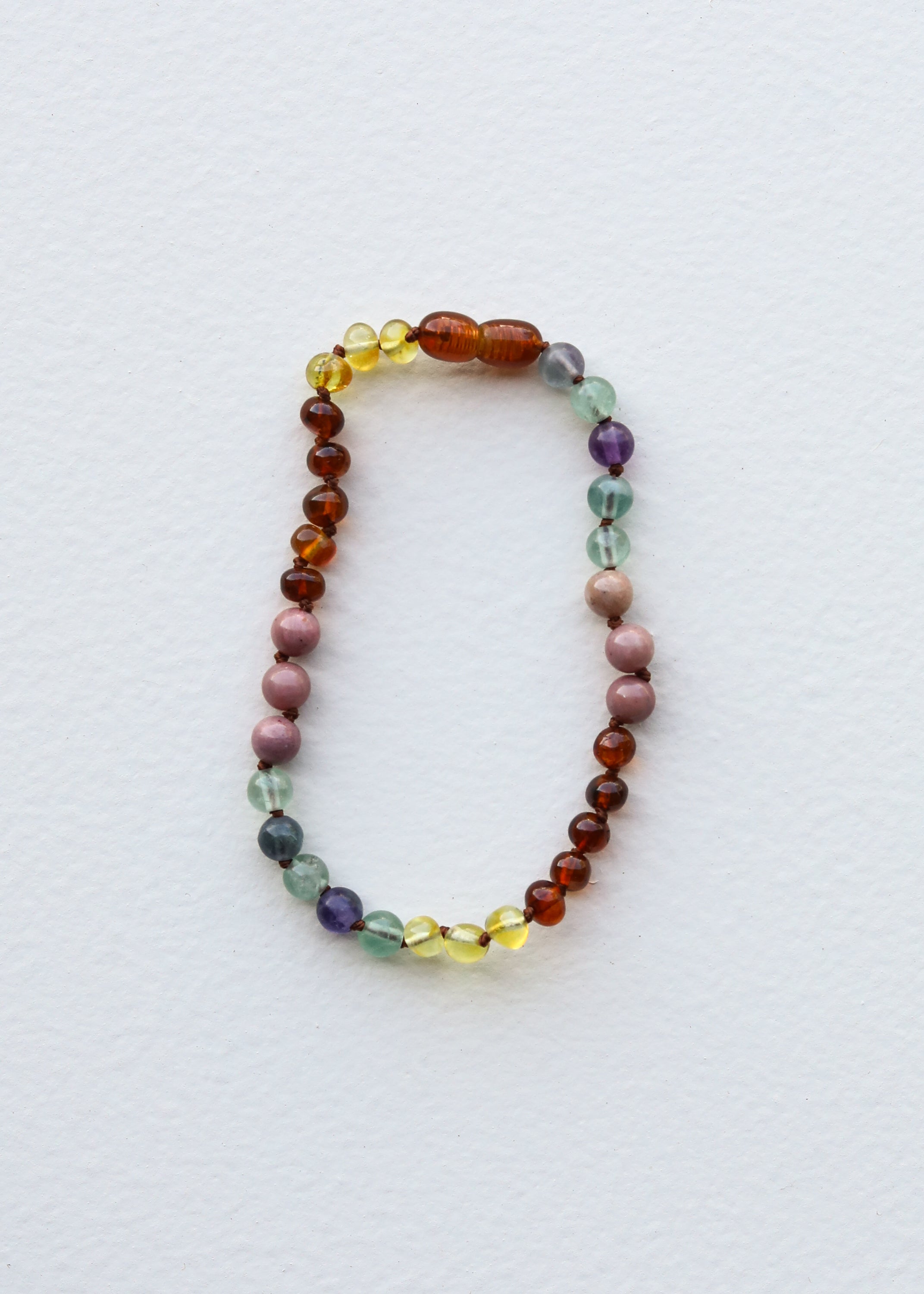 Raw Baltic Sea Amber + Stone Rainbow || Anklet • Bracelet 