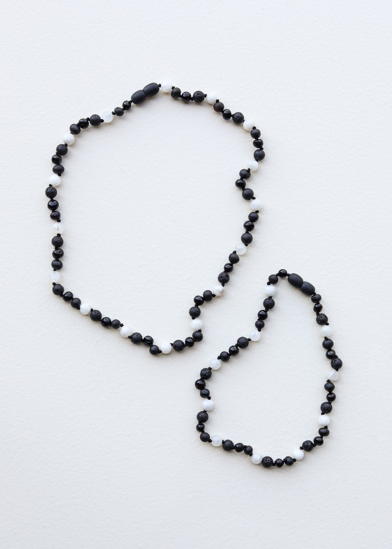 Raw Black Baltic Amber + Moonstone || Anklet or Bracelet 