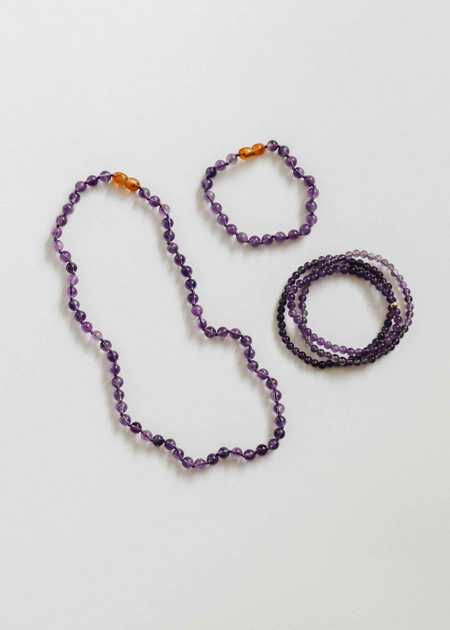 Pure Gemstone + Amethyst || Anklet or Bracelet