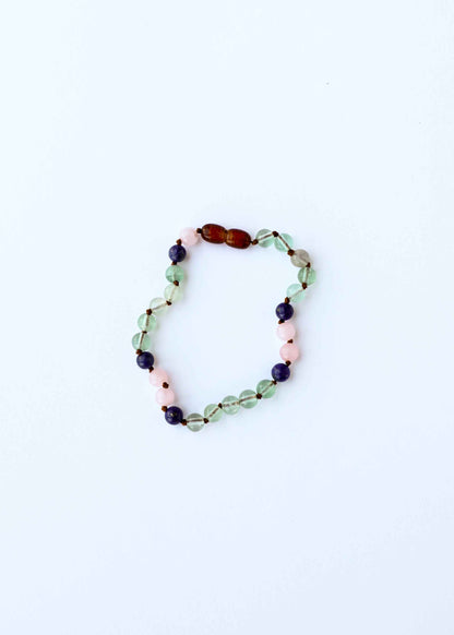 Fluorite + Lapis Lazuli + Rose Quartz || Gemstone Anklet or Bracelet