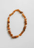Pet Necklace: Raw Baltic Amber + Raw Rose Quartz