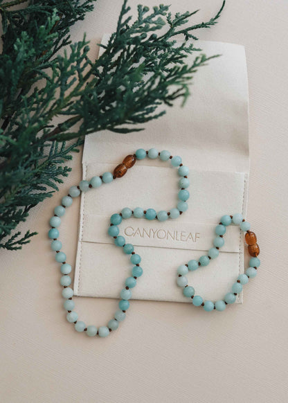 Pure Gemstone + Amazonite || Anklet or Bracelet