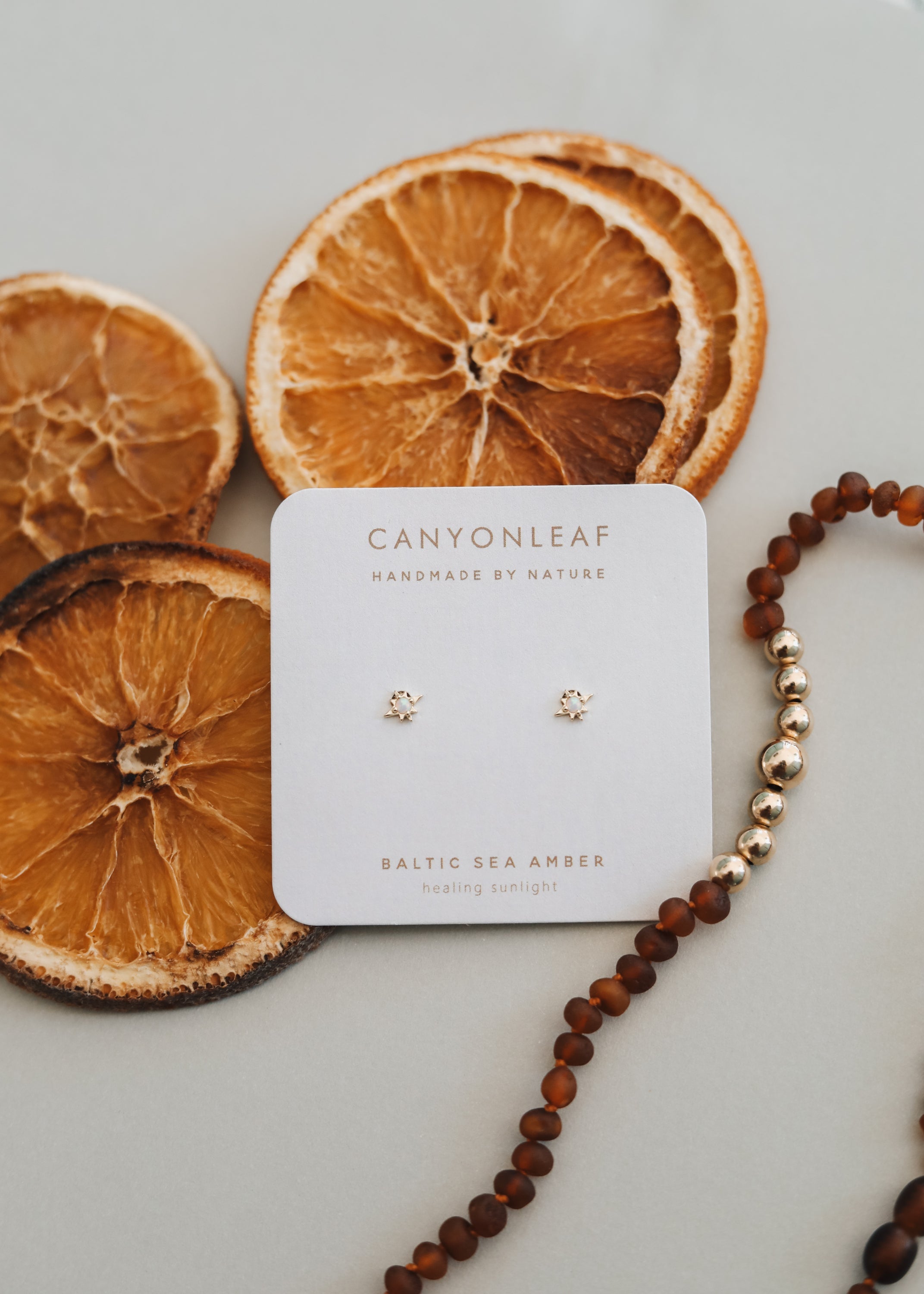 18K Gold Vermeil + Mother of Pearl Gemstone || Everyday Earrings by CanyonLeaf