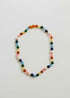 Raw Baltic Amber and Pearl Necklace + Sweet Pink Gemstones