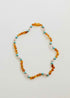 Raw Honey Baltic Amber and Natural Turquoise + Rose Quartz || Necklace