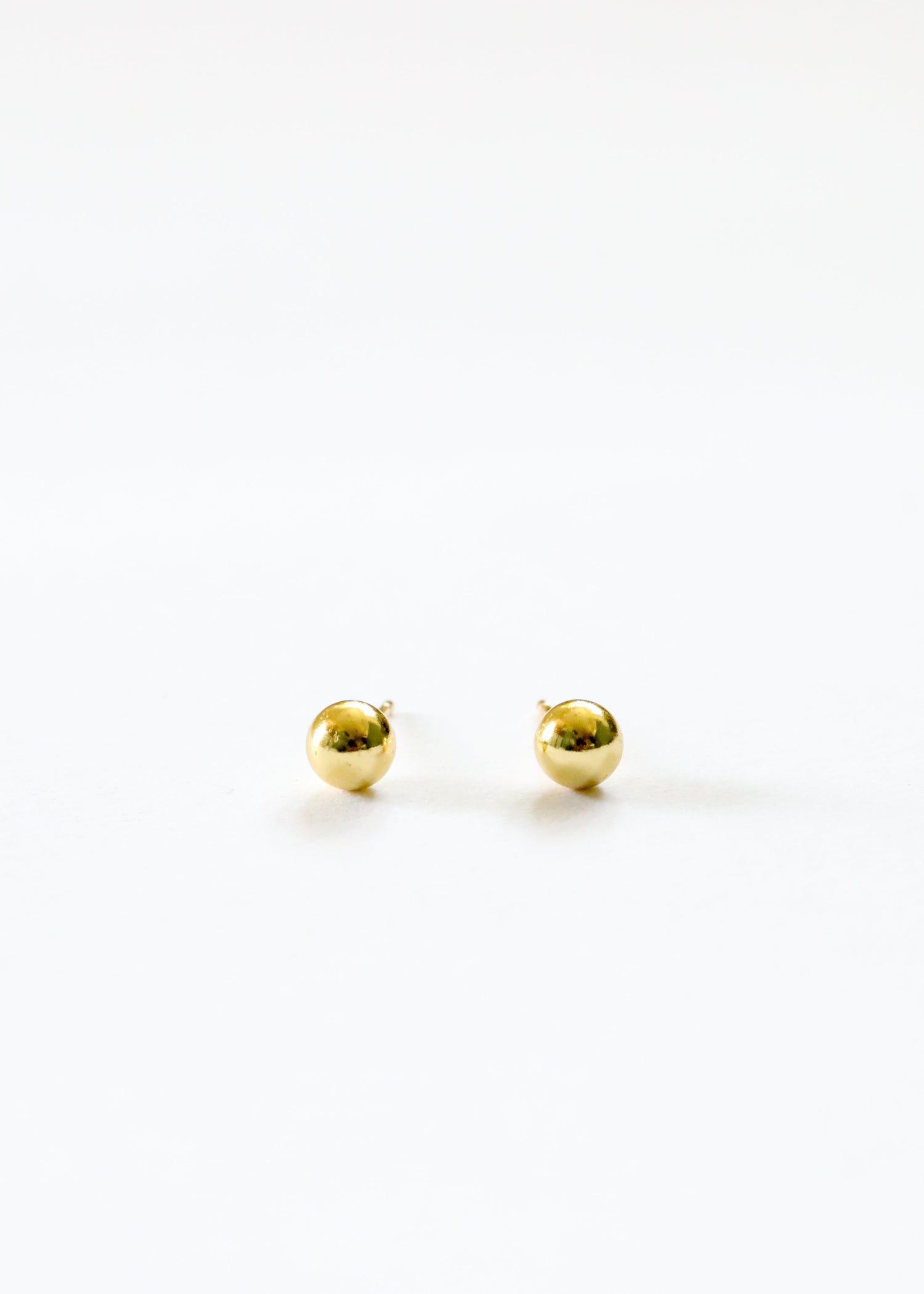 18K Gold Vermeil Ball Earrings || 6mm || Everyday + Simple Stud by CanyonLeaf