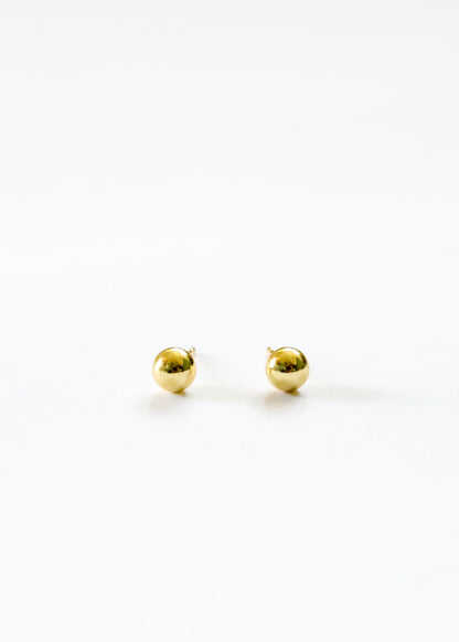 18K Gold Vermeil Ball Earrings || 6mm || Everyday + Simple Stud by CanyonLeaf