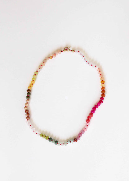 Natural Gemstone Necklace + 14k Gold Filled Toggle : Sandbar