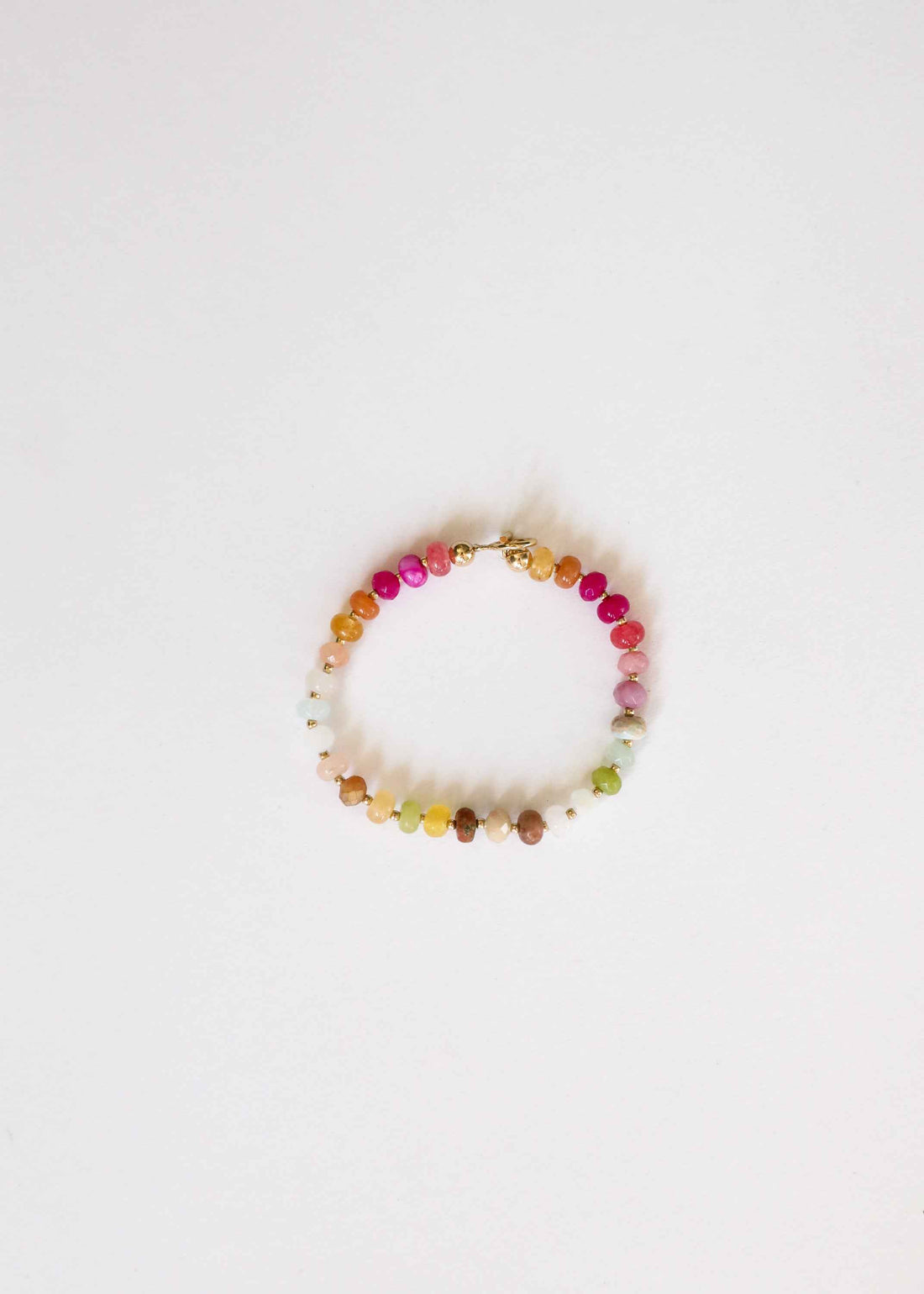 Natural Gemstone Bracelet + 14k Gold Filled Toggle : Sandbar