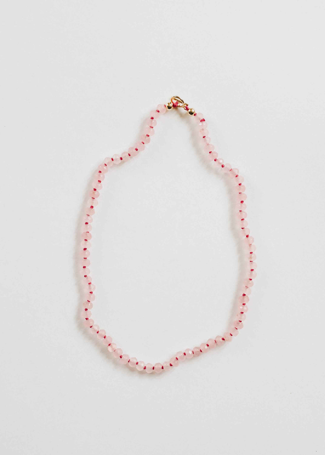 Natural Rose Quartz + 14k Gold Filled Toggle || Gemstone Necklace
