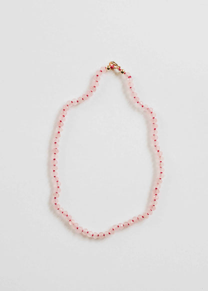 Natural Rose Quartz + 14k Gold Filled Toggle || Gemstone Necklace