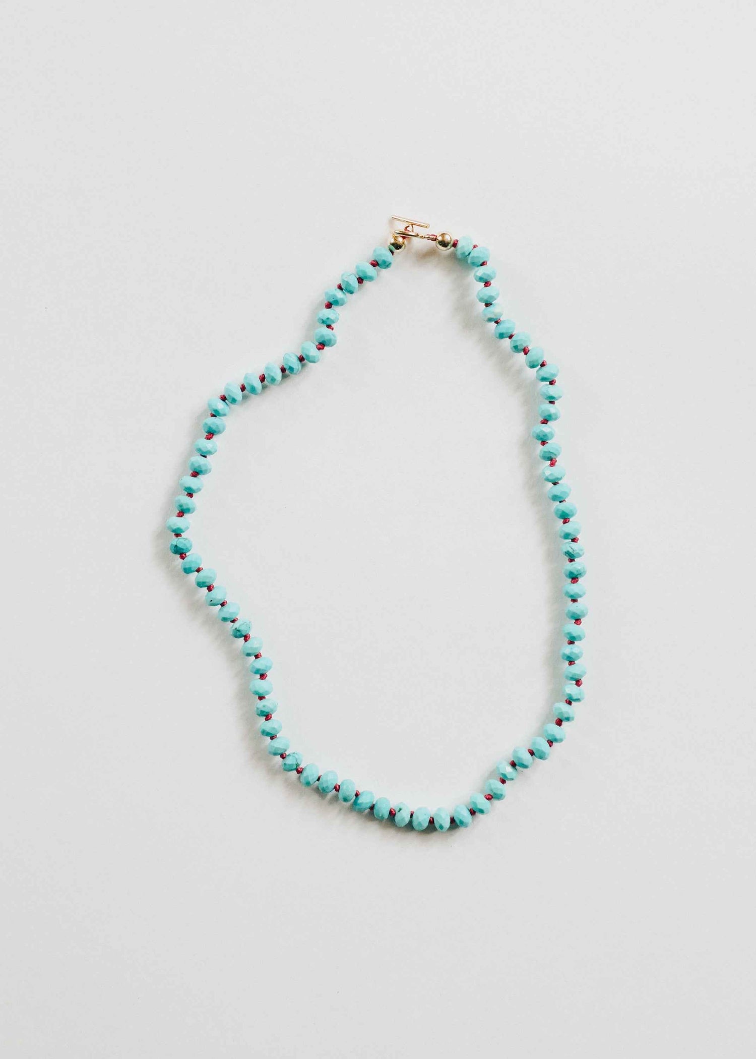 Turquoise + 14k Gold Filled Toggle || Gemstone Necklace
