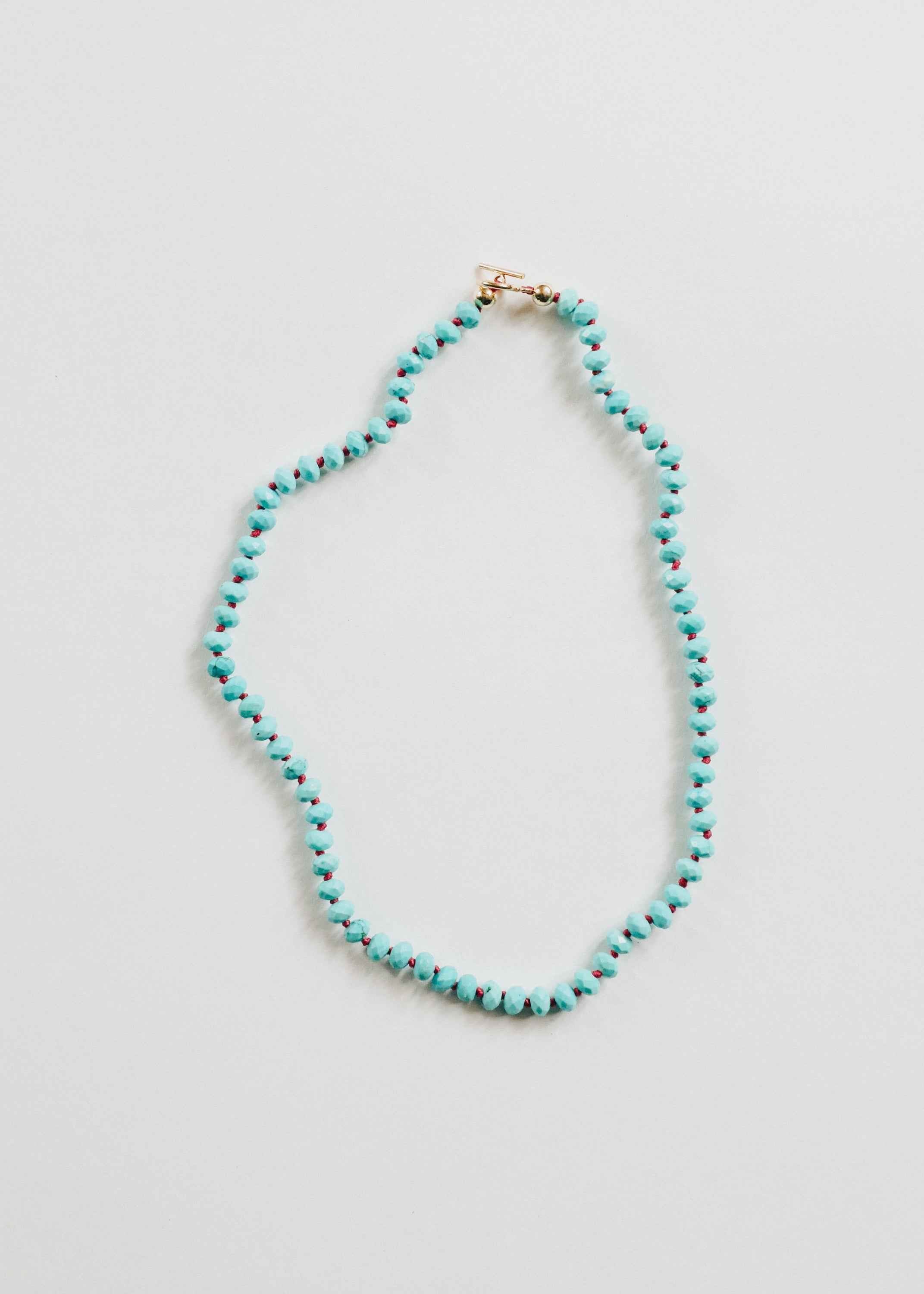 Turquoise + 14k Gold Filled Toggle || Gemstone Necklace