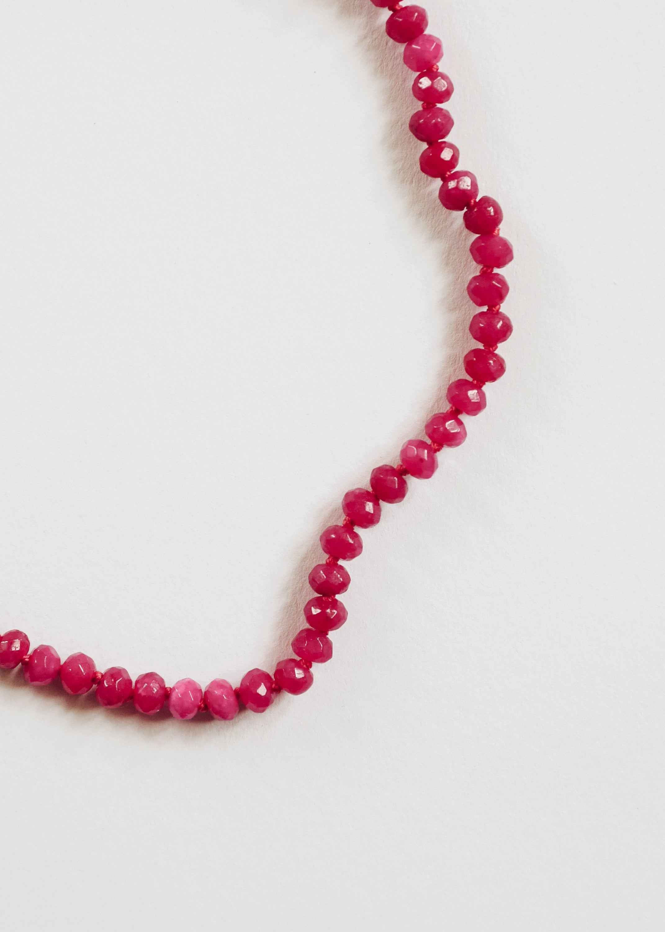 Pink Jade + 14k Gold Filled Toggle || Gemstone Bracelet or Anklet