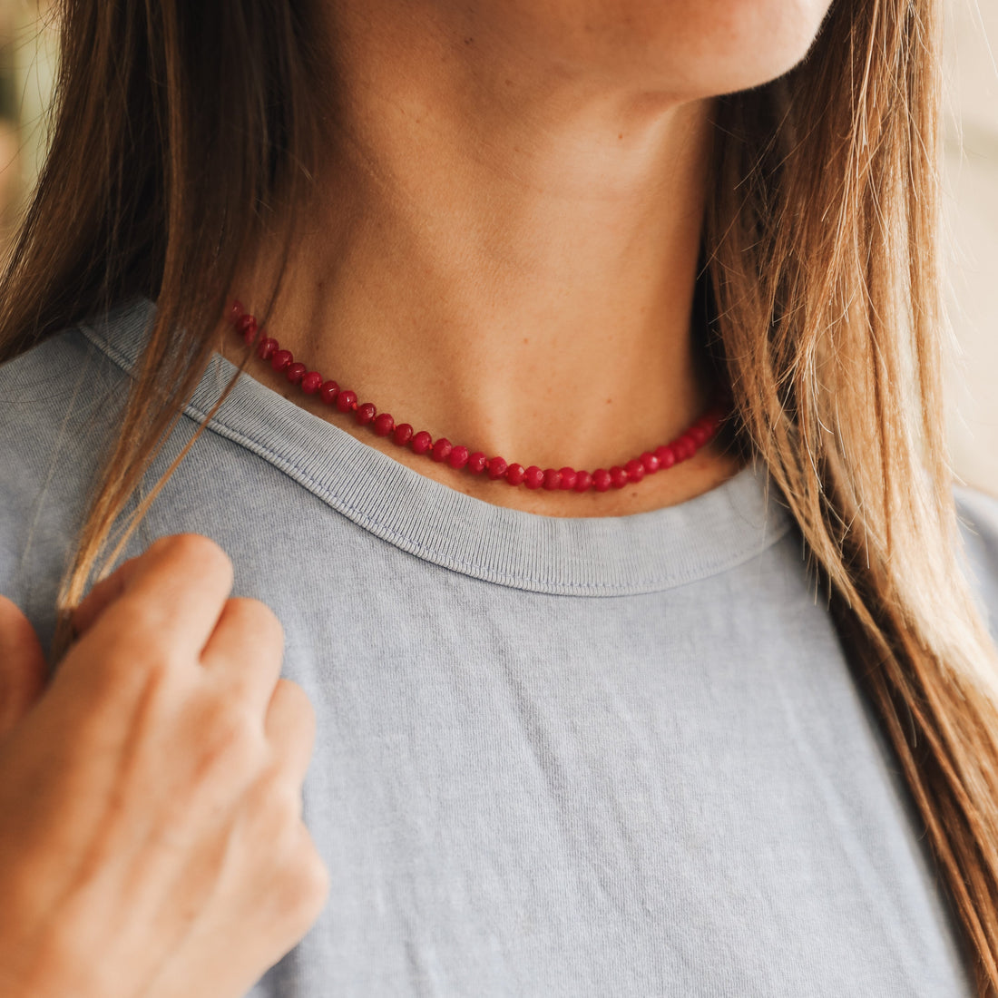 Pink Jade + 14k Gold Filled Toggle || Gemstone Necklace by CanyonLeaf
