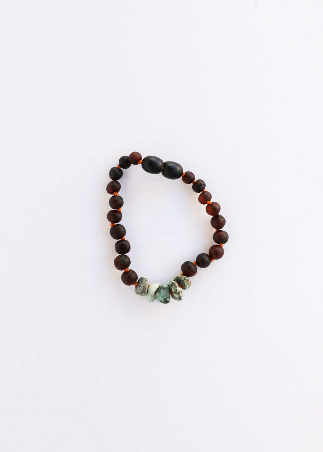 Raw Black Baltic Amber + Raw Turquoise Jasper || Anklet or Bracelet by CanyonLeaf