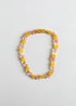 Polished Honey Baltic Amber + Honeysuckle Gemstones || Necklace