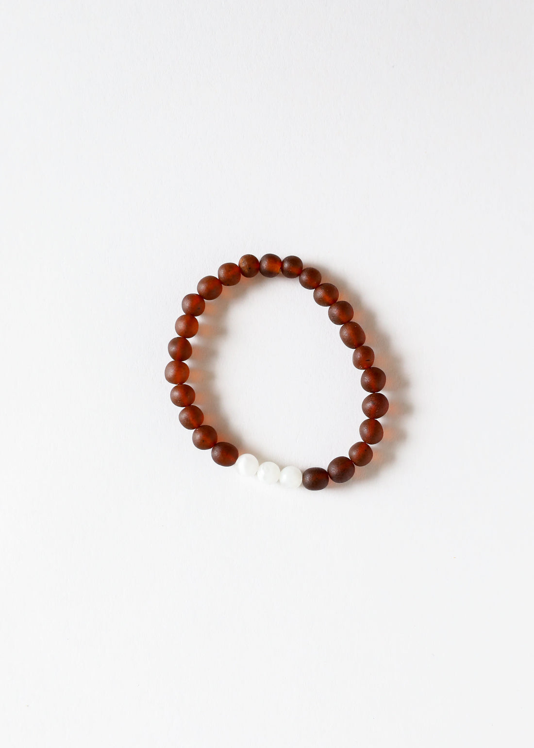 Raw Cognac Baltic Amber + Moonstone || Bracelet Set by CanyonLeaf
