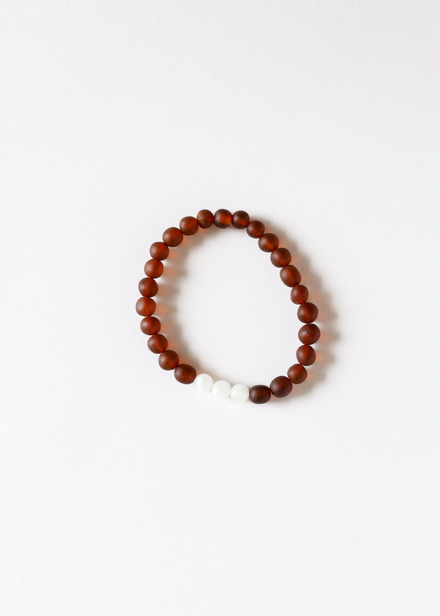 Raw Cognac Baltic Amber + Moonstone || Bracelet Set by CanyonLeaf