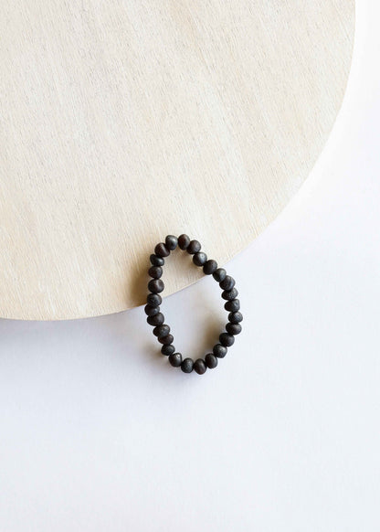Raw Black Baltic Amber || Adult Bracelet