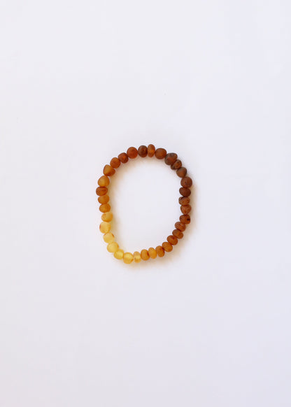 Raw Baltic Amber + Sunflower || Adult Bracelet by CanyonLeaf