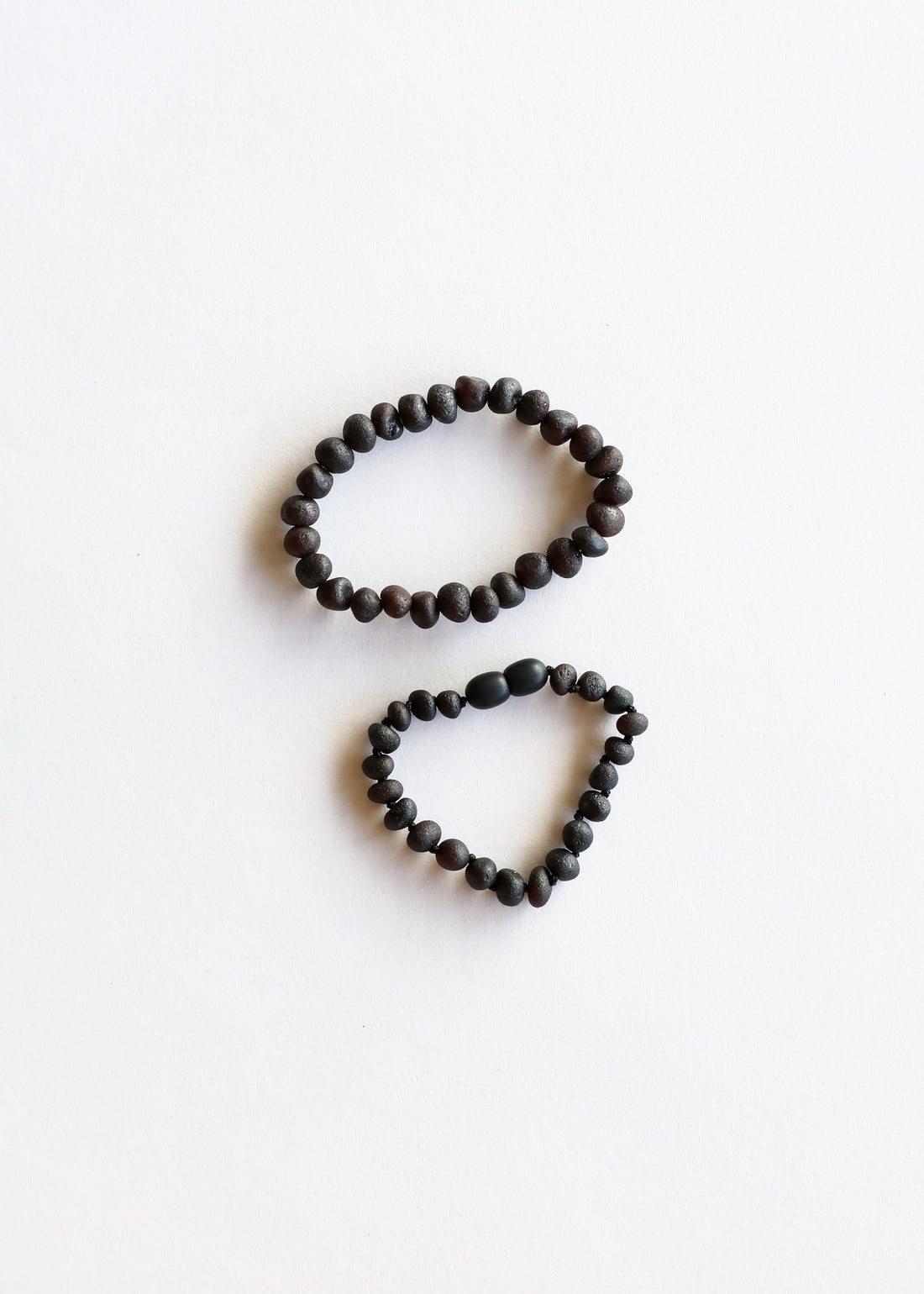 Raw Black Baltic Sea Amber || Bracelet Set by CanyonLeaf