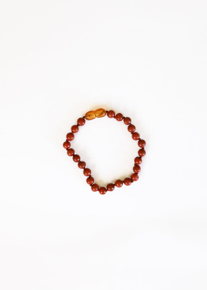 Pure Gemstone + Red Jasper || Anklet or Bracelet by CanyonLeaf