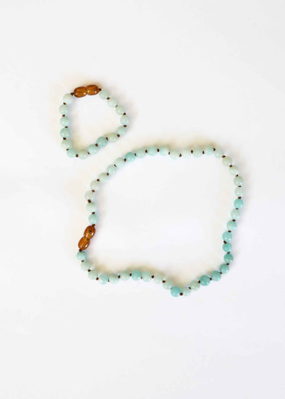Pure Gemstone + Amazonite || Anklet or Bracelet