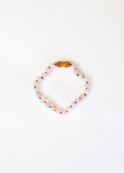Pure Gemstone + Rose Quartz || Anklet or Bracelet by CanyonLeaf