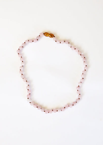 Pure Gemstone + Natural Rose Quartz || Beaded Necklace by CanyonLeaf