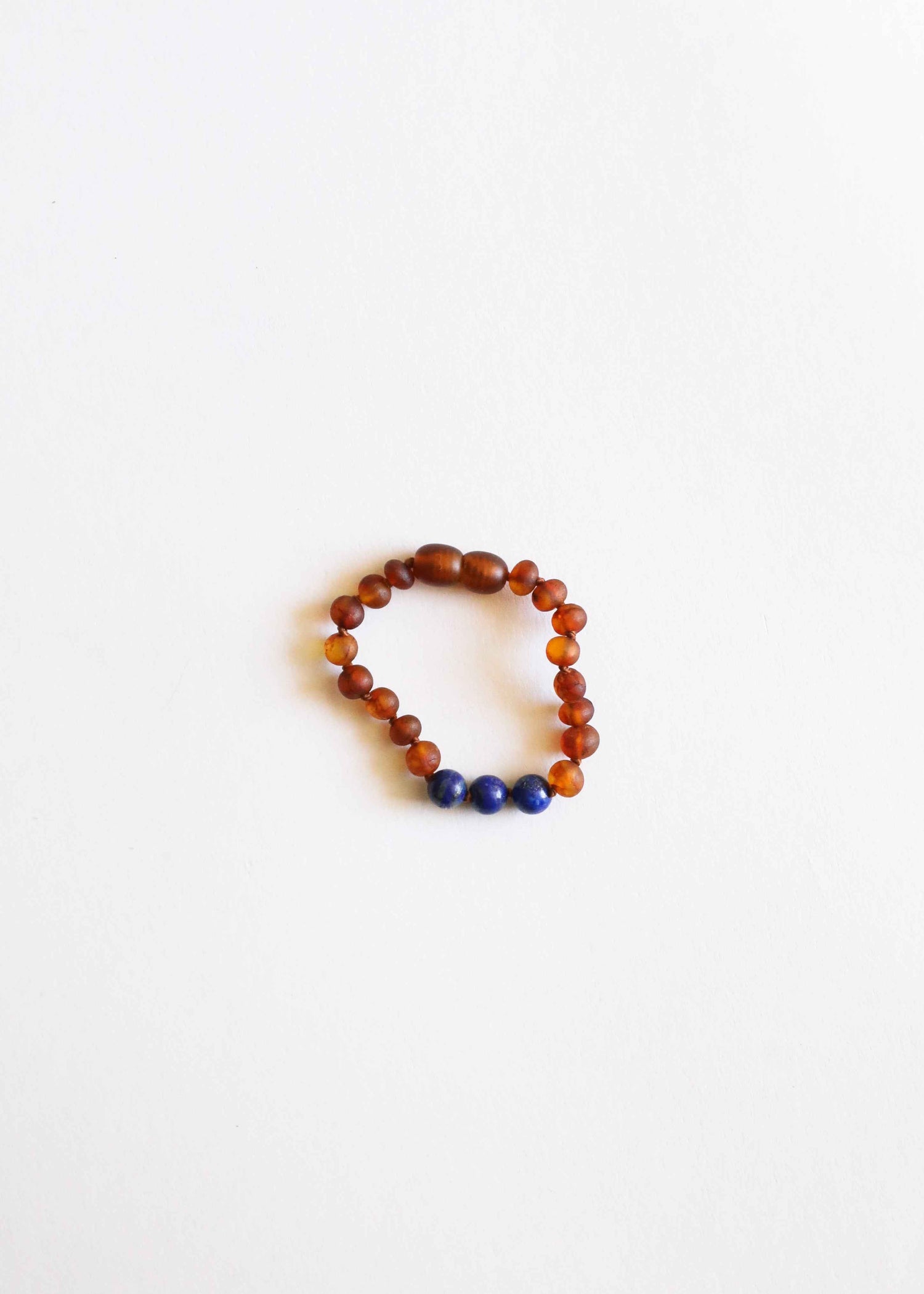 Raw Cognac Baltic Amber + Lapis Lazuli || Anklet or Bracelet