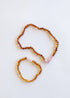 Raw Cognac Baltic Amber + Raw Rose Quartz || Necklace Set by CanyonLeaf