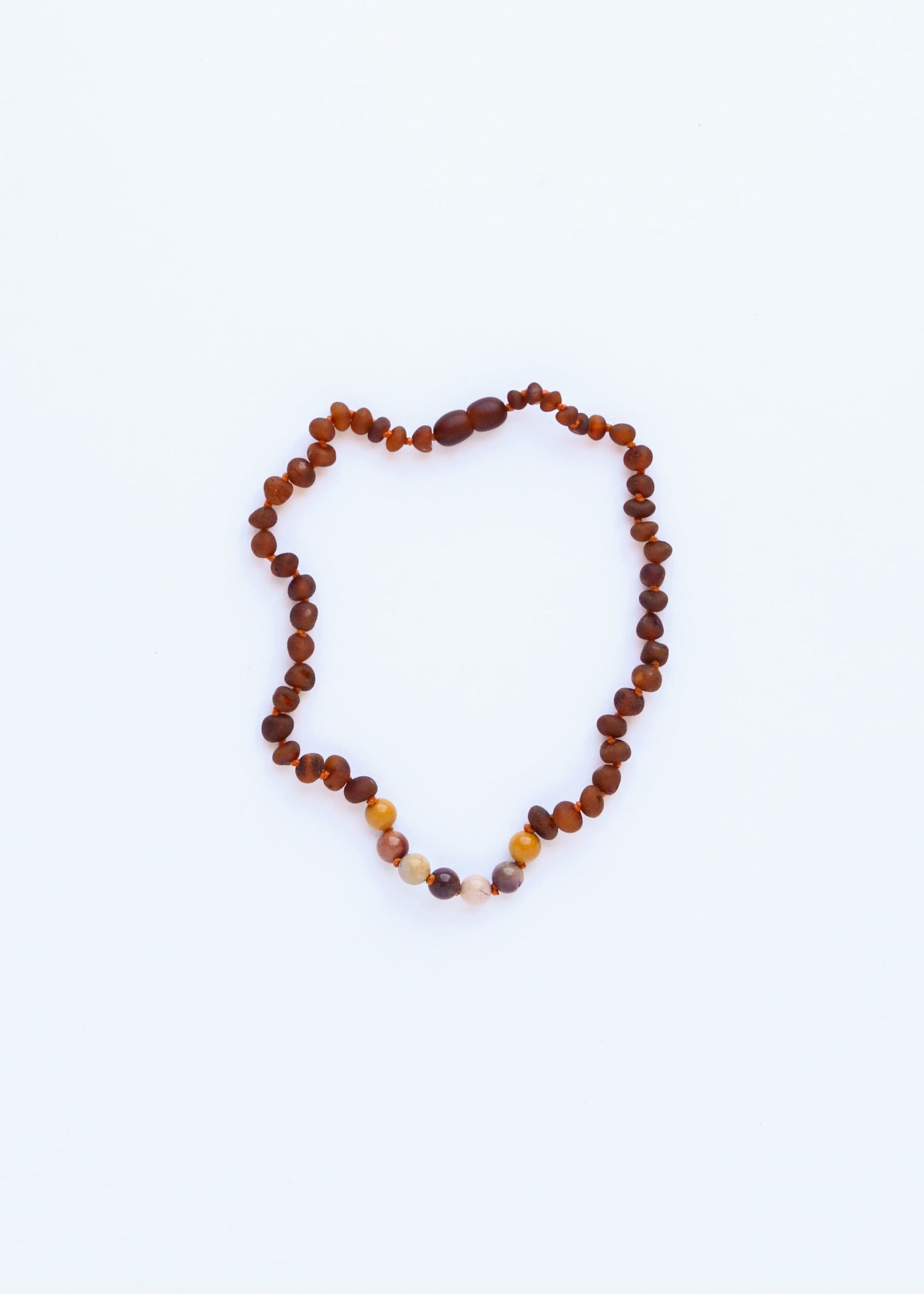 Raw Cognac Baltic Amber + Mookaite Jasper || Necklace by CanyonLeaf