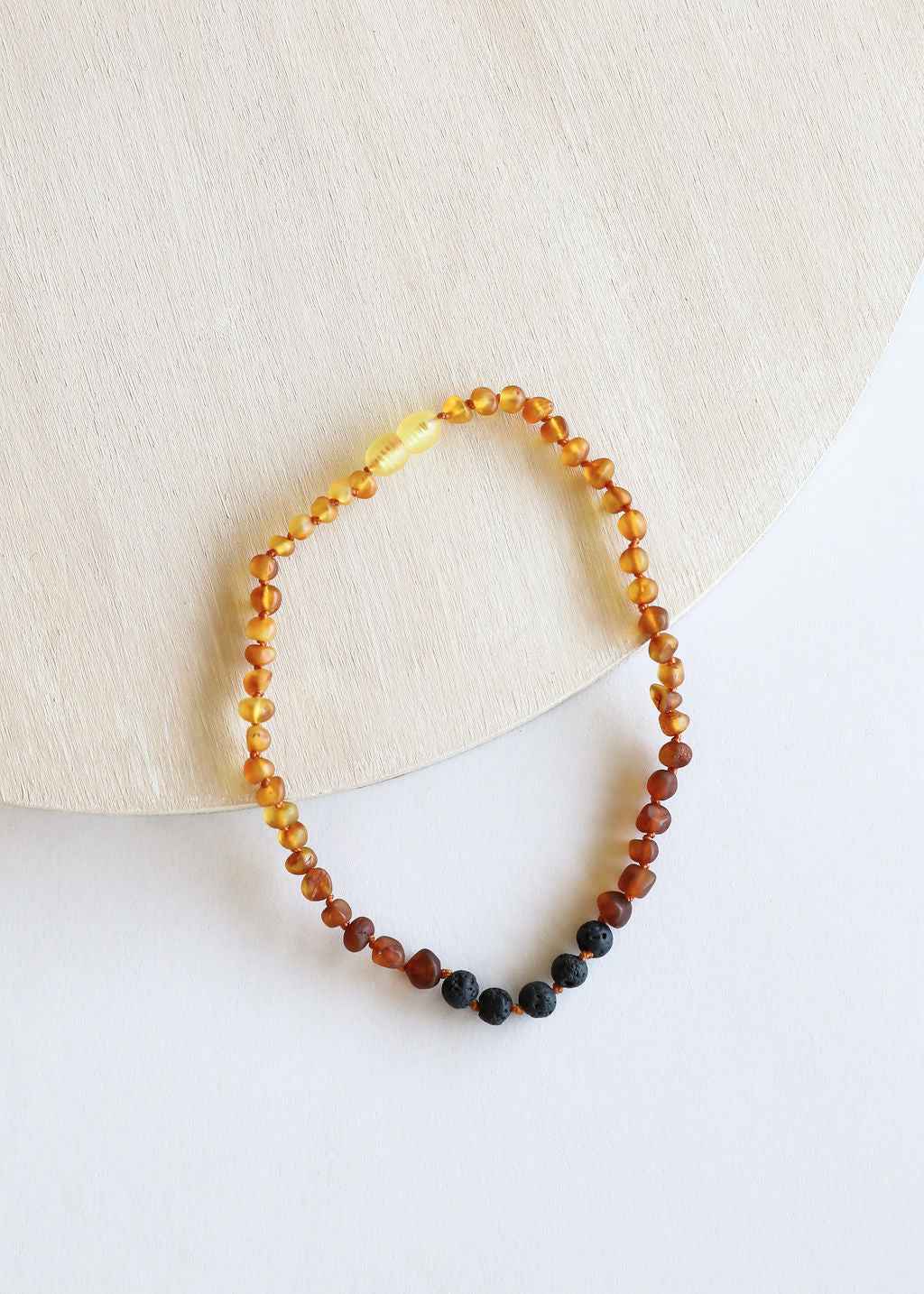 Raw Ombre Baltic Amber + Lava || Necklace