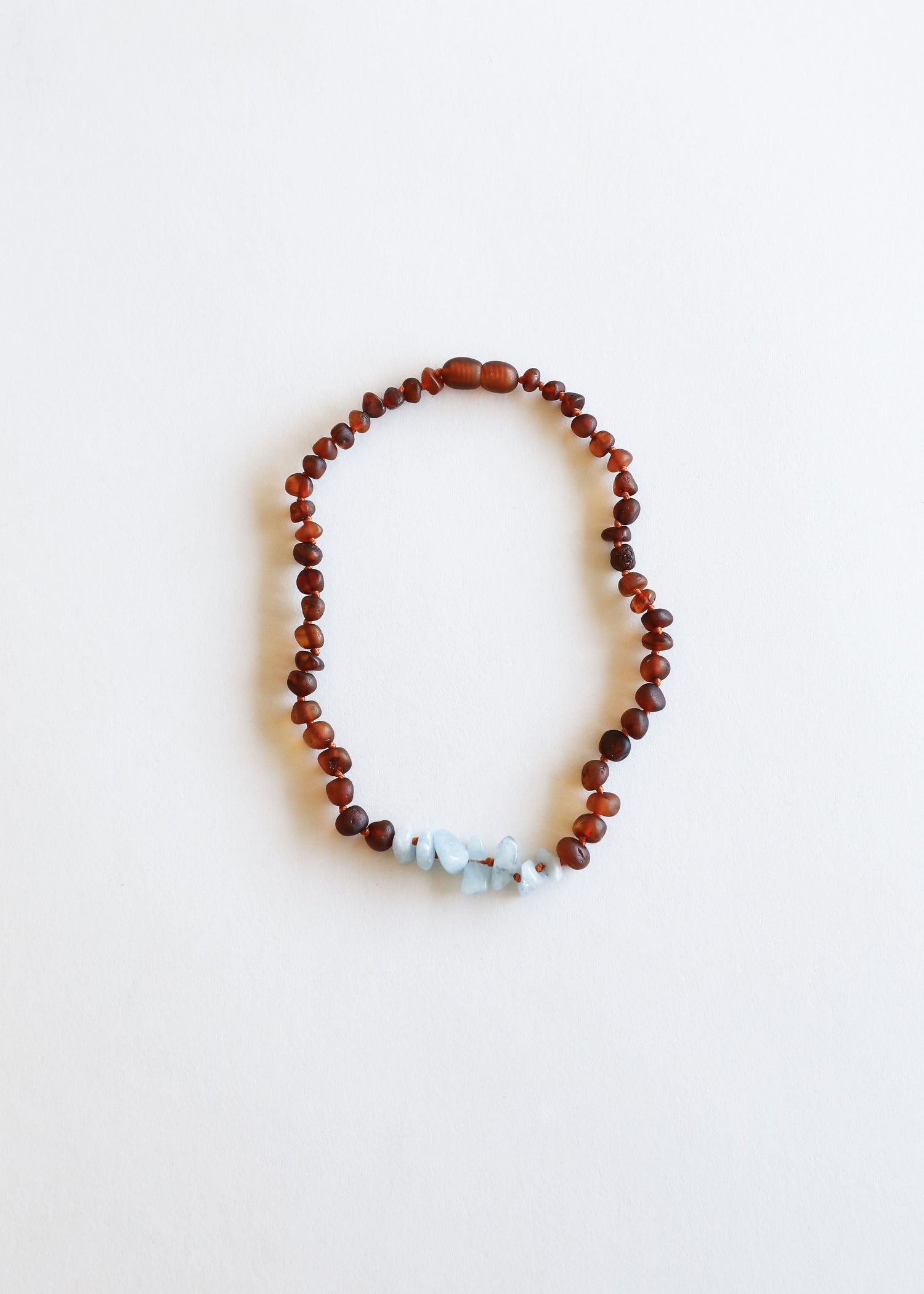 Raw Cognac Baltic Amber + Aquamarine || Necklace Set by CanyonLeaf