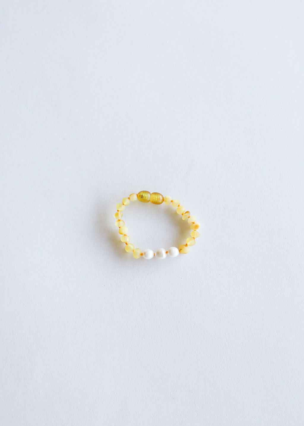 Raw Honey Baltic Amber + Pearls || Anklet or Bracelet