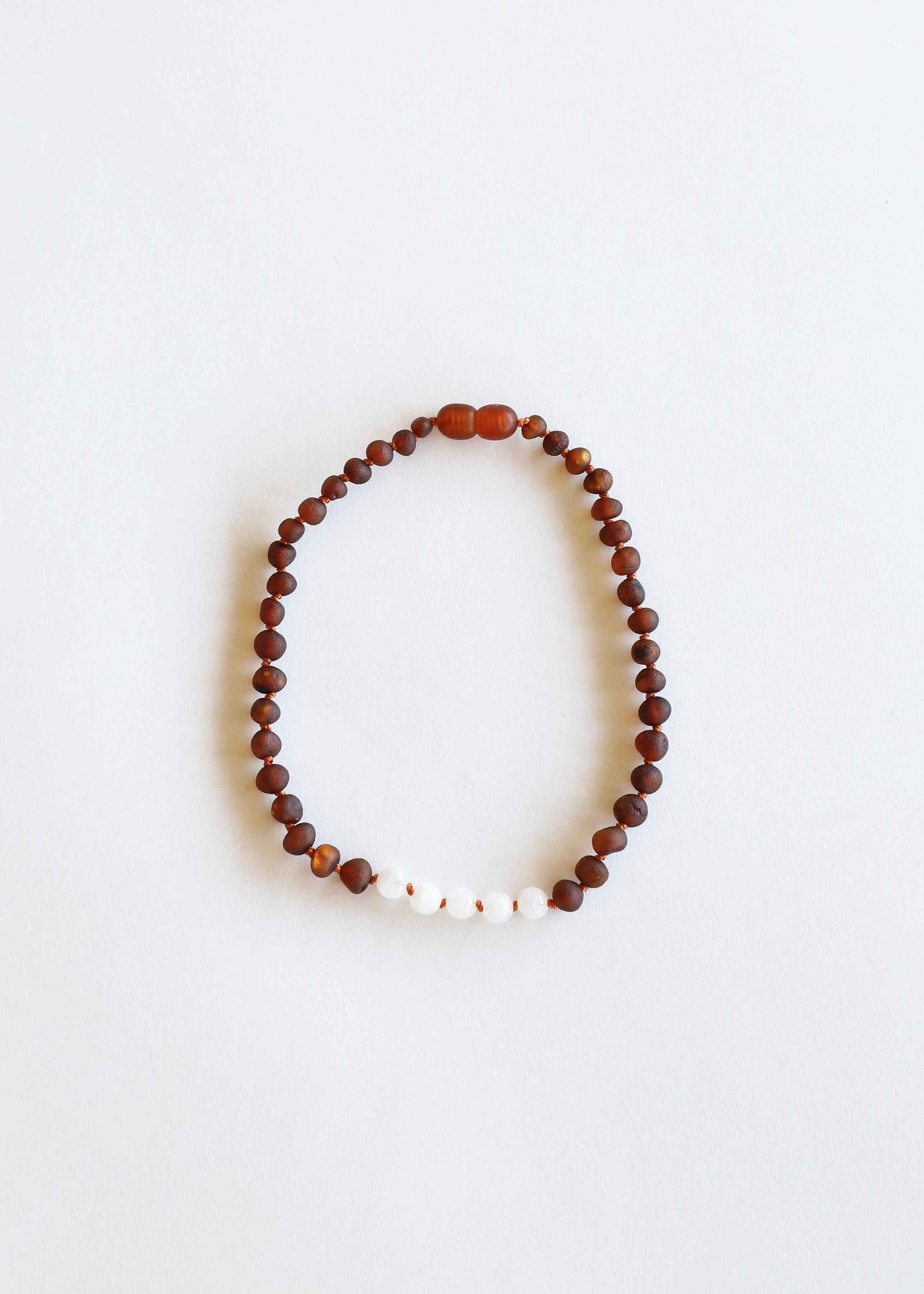 Raw Cognac Baltic Amber + Moonstone || Necklace Set
